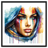 Vivid Warrior Spirit Watercolor Portrait thumbnail