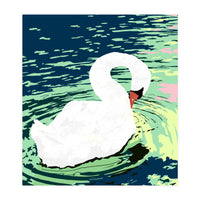 Self Reliance, Swan Birds Painting, Self Esteem Self Love Positivity, Proud Freedom Independence Wildlife Animals (Print Only)