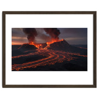 Volcanic Fury: Erupting Mountain Landscape