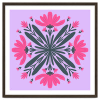 Magenta mandala flowers