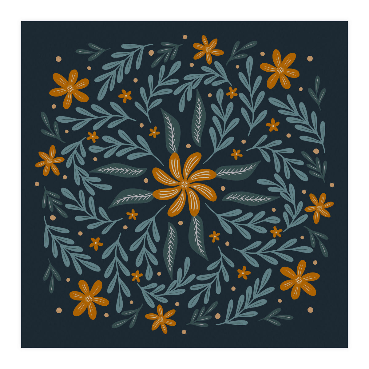 Circular Flowers 1  (Print Only)