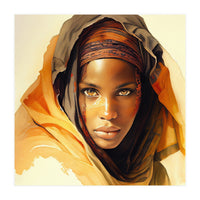 Watercolor Tuareg Woman #11 (Print Only)