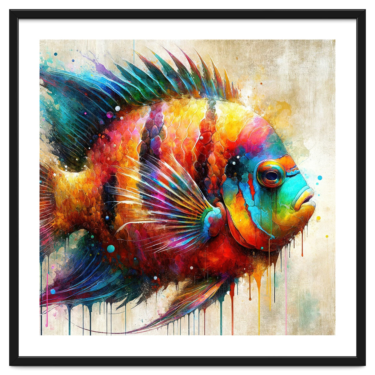 Colorful Tropical Fish Portrait