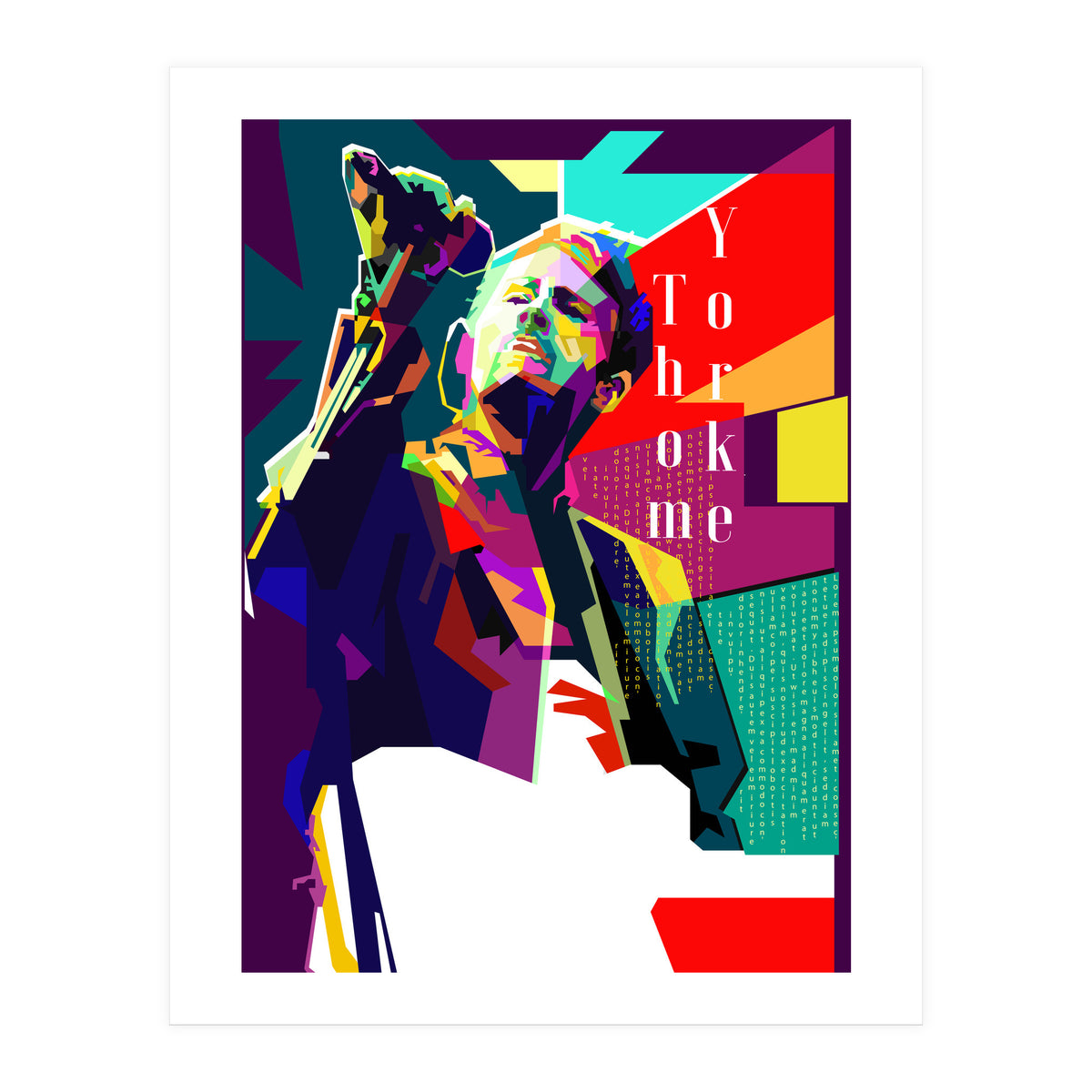 Thom Yorke Singer Musician Pop Art WPAP (Print Only)