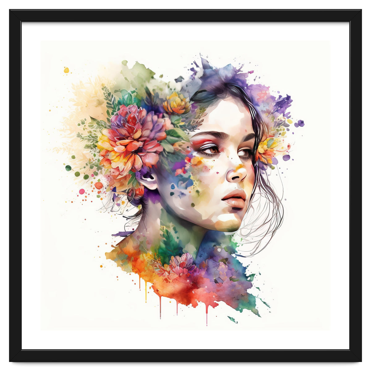 Ethereal Bloom Portrait