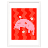 Pink Cat Wavy Background thumbnail