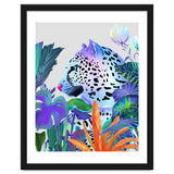 Holographic Leopard, Tropical Jungle Eclectic Nature, Colorful Botanical Wildlife, Boho Contemporary Animals, Tiger Cheetah Cat Maximalism thumbnail