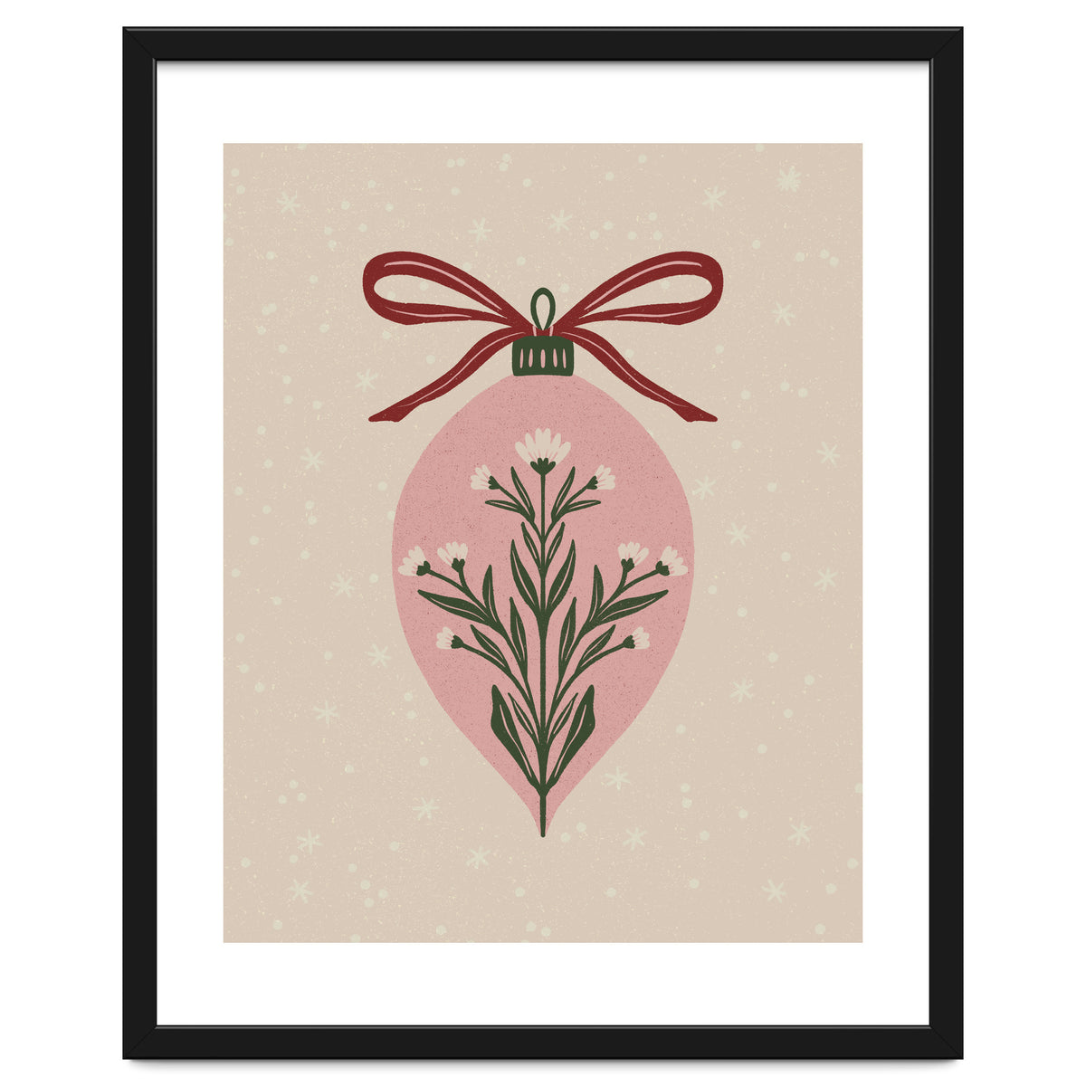 Christmas Floral Globe