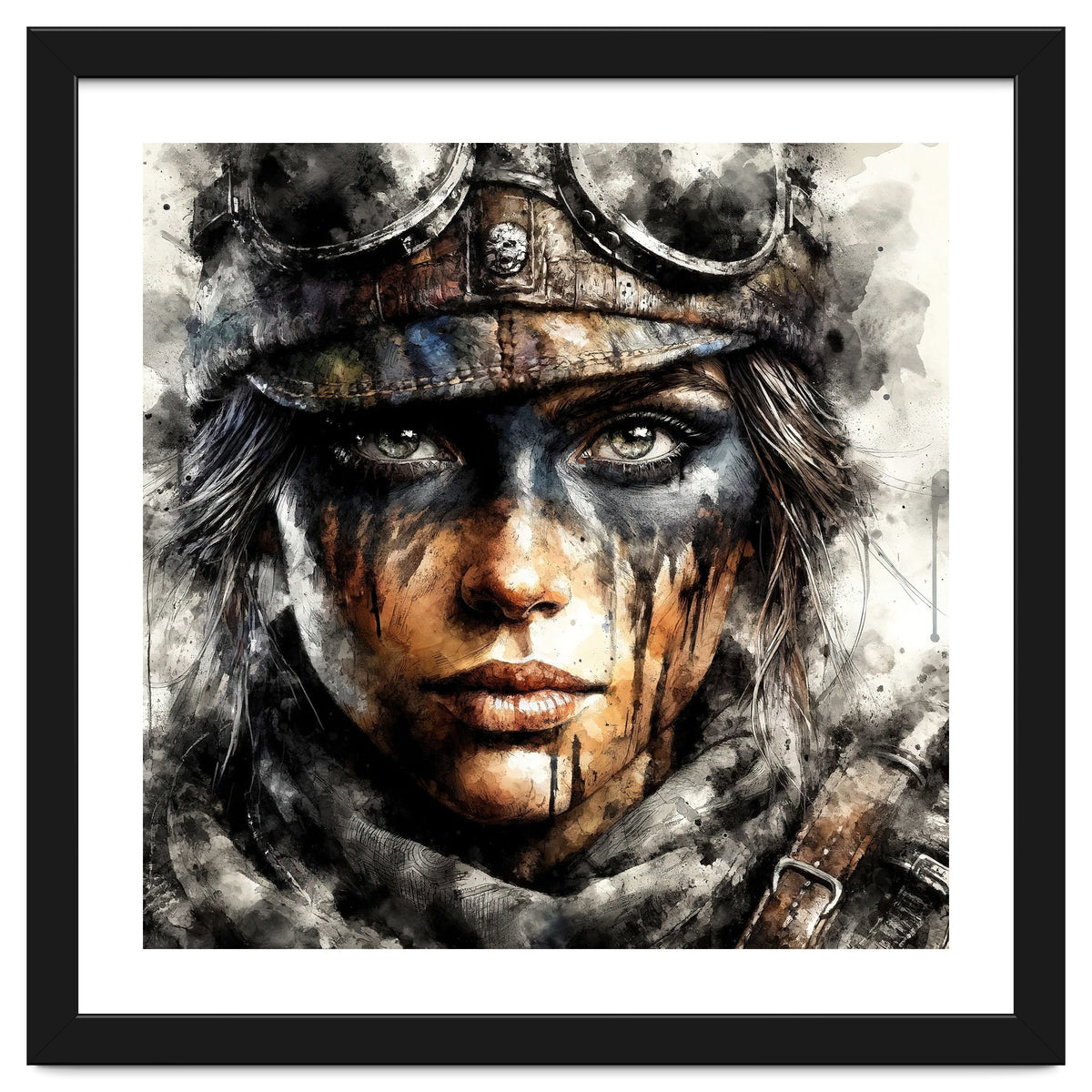 Warrior Woman With Aviator Goggles