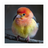 Beautiful Bird With Vibrant Orange And Yellow Plumage (Print Only) thumbnail