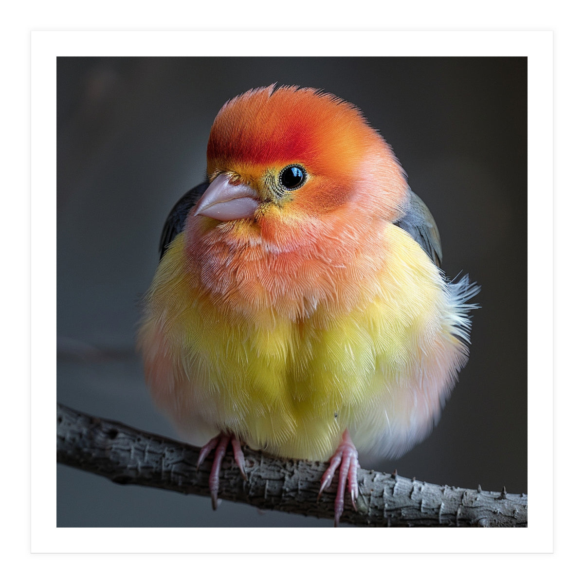 Beautiful Bird With Vibrant Orange And Yellow Plumage (Print Only)
