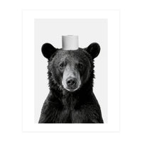 Bear, Toilet Paper Crown, Nursery Animal Art for Children (Print Only)