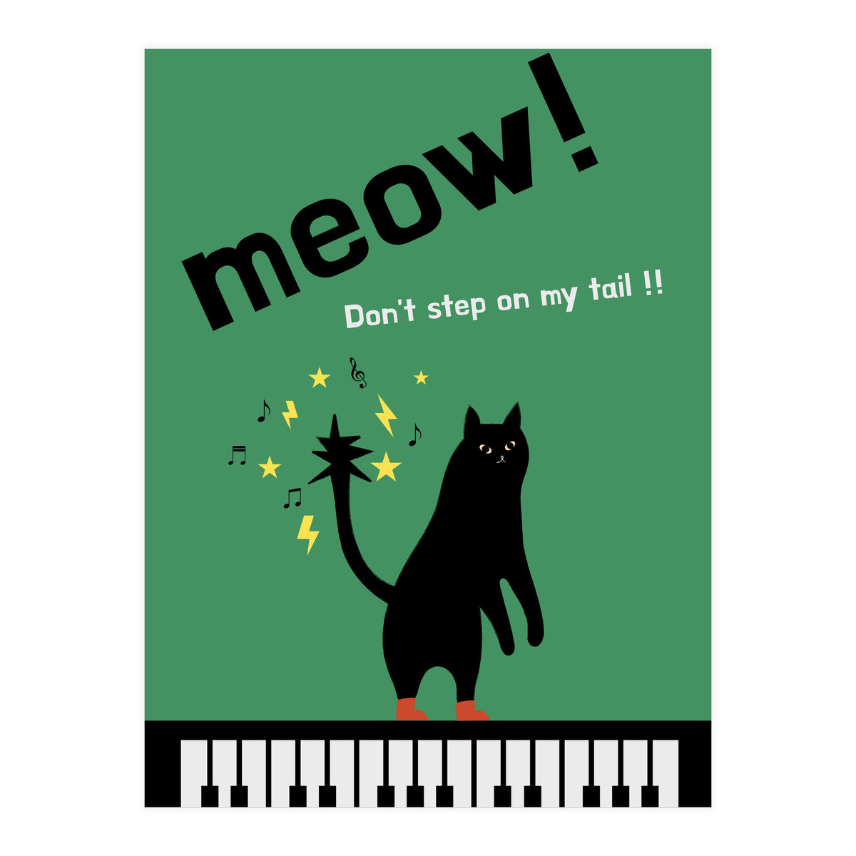 meow! - Dancing Cat (Print Only)