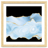 Blue & Gold Glitter Agate Texture 04