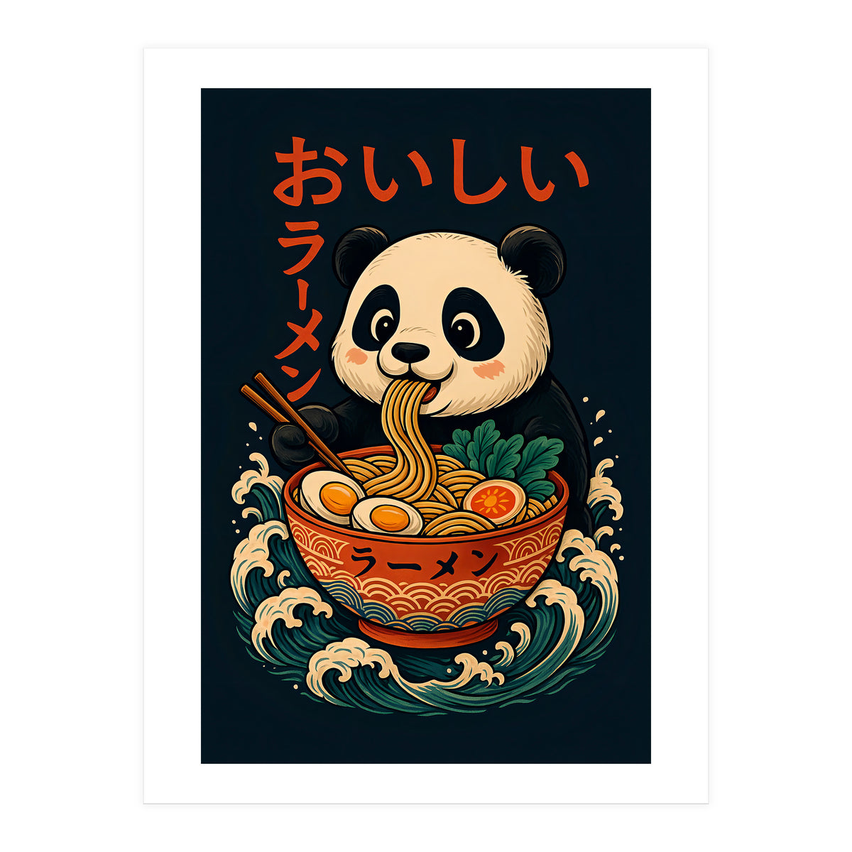 Ramen Panda Japanese (Print Only)