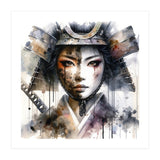 Ink Veil Asian Warrior Woman Portrait (Print Only) thumbnail