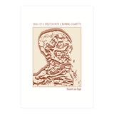 Skull Of A Skeleton With A Burning Cigarette (Print Only) thumbnail