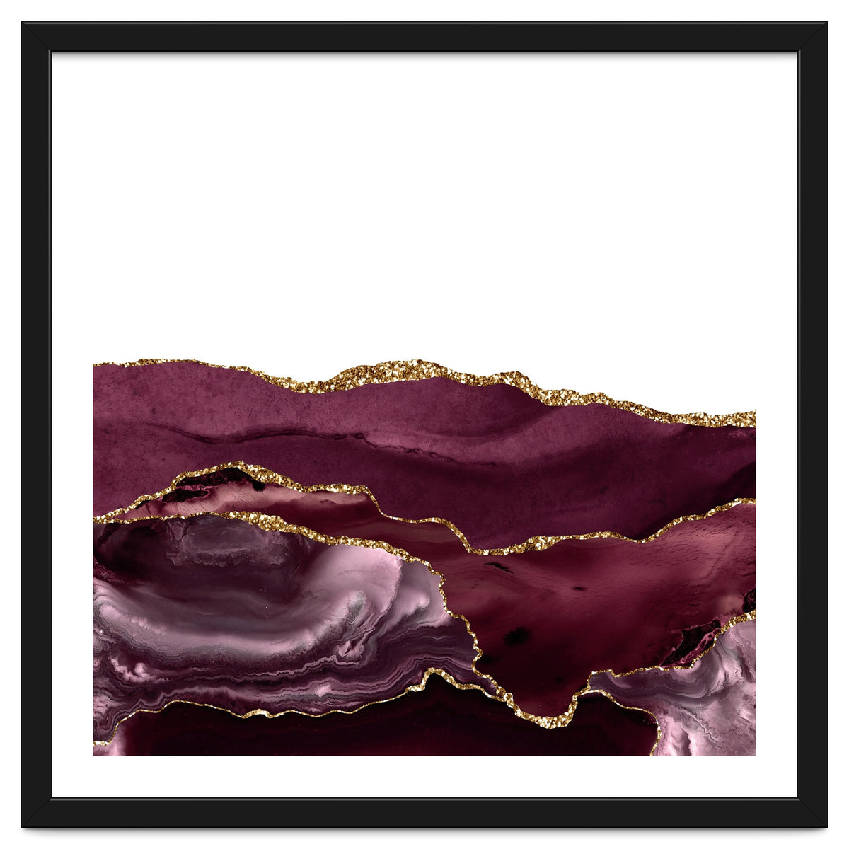 Burgundy & Gold Agate Texture 25