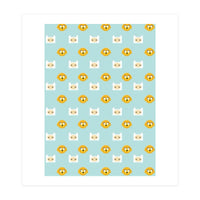 Minimalist Finn And Jake Seamless Cartoon Pattern (Print Only)