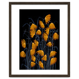 Linocut flower meadow black thumbnail