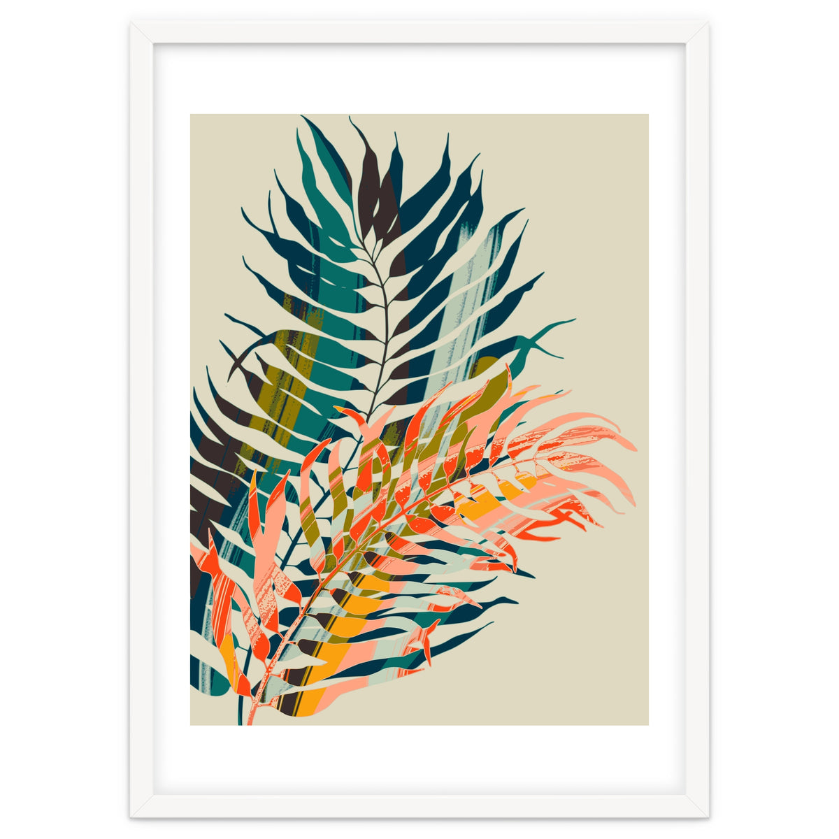 Colorful Palm Leaves