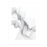 Abstract Black And White Flowing Lines (Print Only) thumbnail