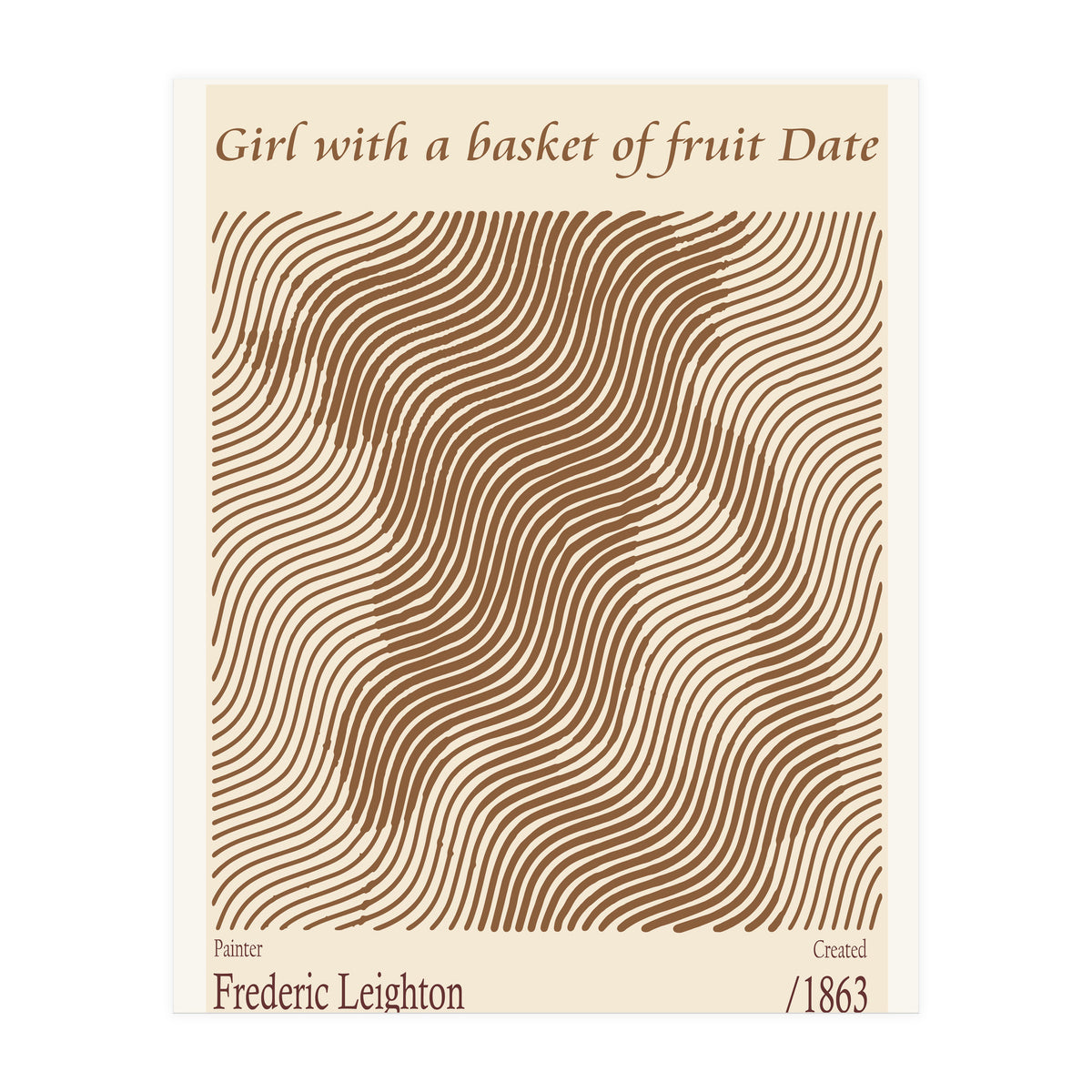 Girl With A Basket Of Fruit Date – Frederic Leighton (1863) (Print Only)