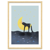 Beauty Sleep - Melting Cat on the crescent moon thumbnail