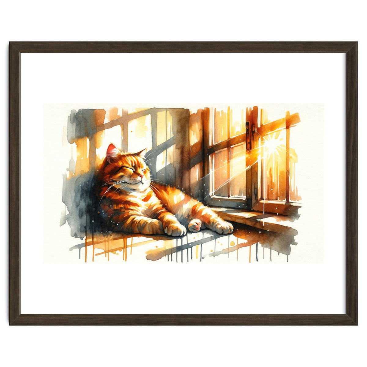 Cat Relaxing In Sunlight