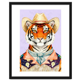 Tiger Portrait in Hat Wild Cowboy Fashion thumbnail