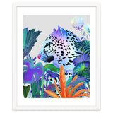 Holographic Leopard, Tropical Jungle Eclectic Nature, Colorful Botanical Wildlife, Boho Contemporary Animals, Tiger Cheetah Cat Maximalism thumbnail