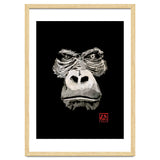 Angry Gorilla White In Black thumbnail