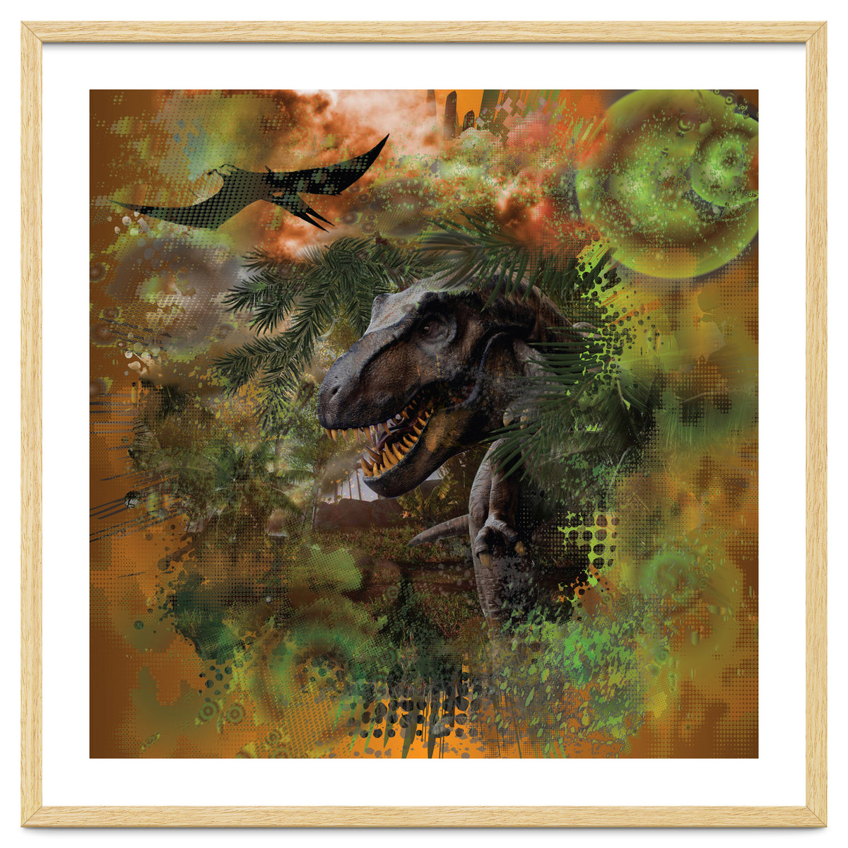 Dinosaur Jurassic T-Rex Collage