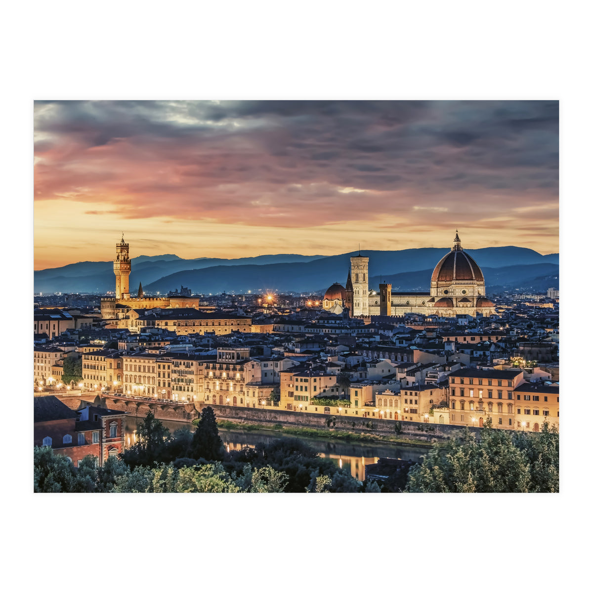 Florence At Sunset (Print Only)