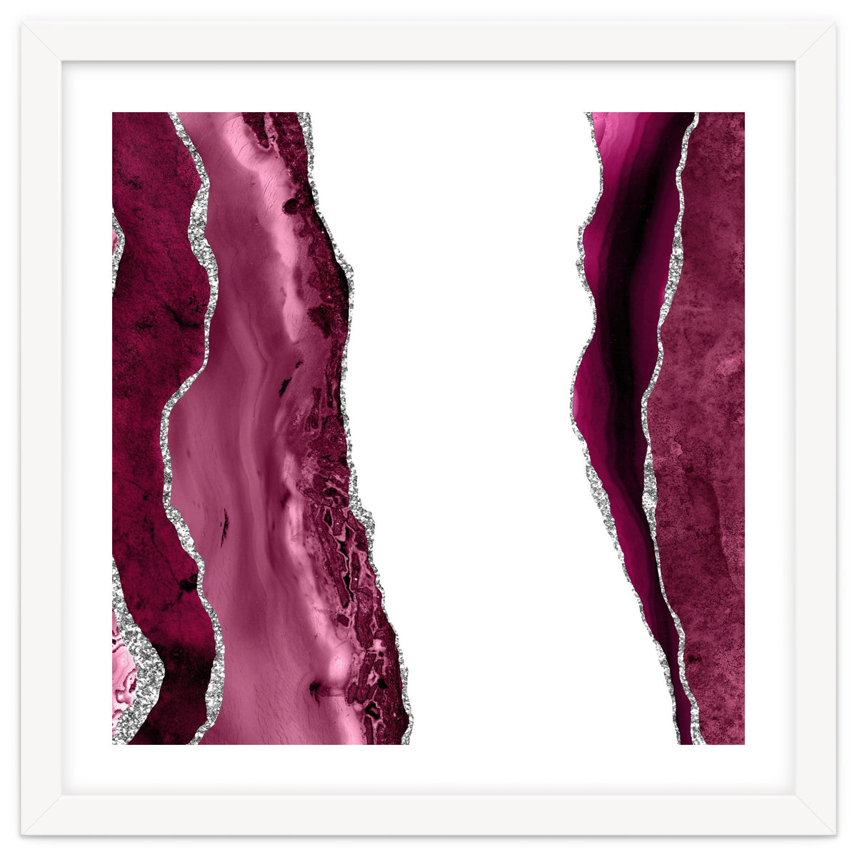 Burgundy & Silver Agate Texture 06