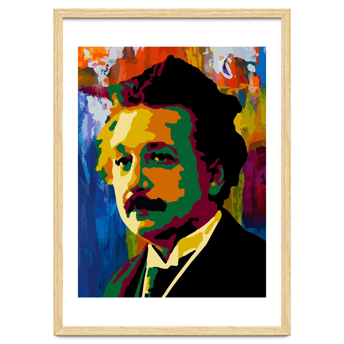 Albert Einstein Colorful Abstract