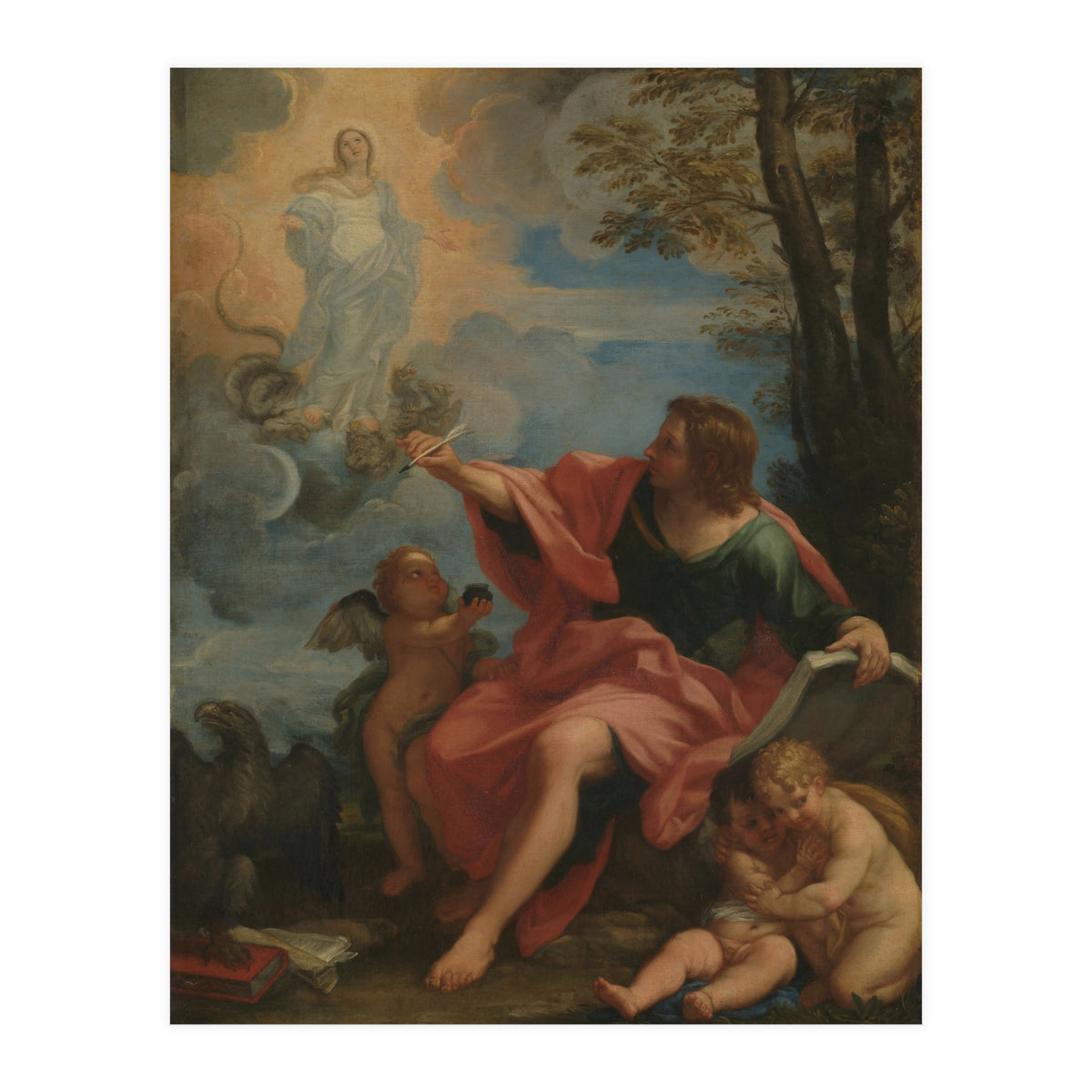 Carlo Maratta – Saint John the Evangelist on Patmos (c. 1680–1720) (Print Only)