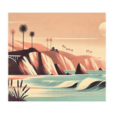 Vintage California, Coastline Poster (Print Only) thumbnail