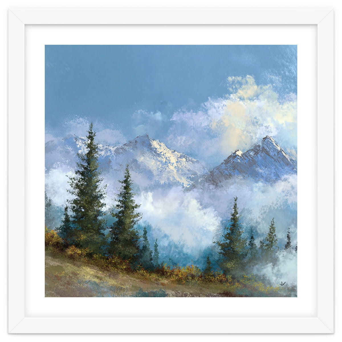 Majestic Snow-Capped Alpine Peaks