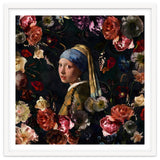 Girl With Pearl Earring And Flowers thumbnail