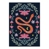 Cute Floral Snake (Print Only) thumbnail