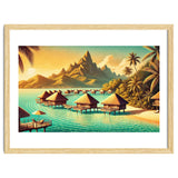 Vintage Bora Bora Poster, French Polynesia thumbnail