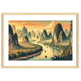 Vintage China, Guilin Karst Mountains Poster thumbnail