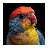 Close Up Colorful Parrot Portrait Vivid Plumage (Print Only) thumbnail
