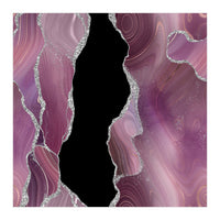 Mauve & Silver Agate Texture 01  (Print Only)