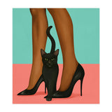 Woman In Heels With Black Cat (Print Only) thumbnail