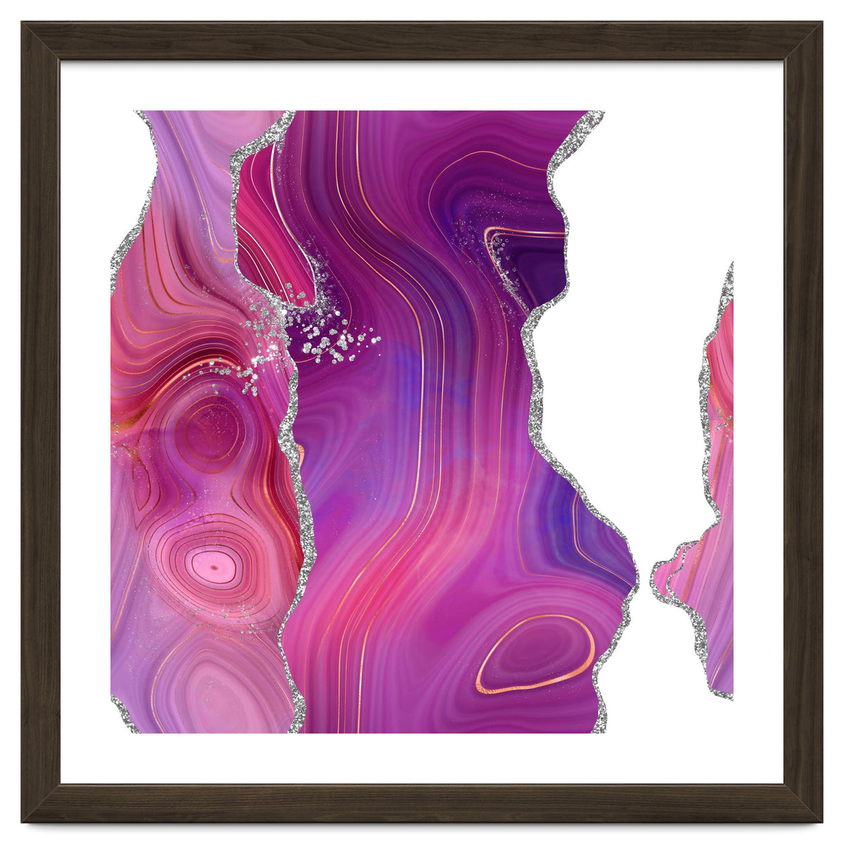 Magenta & Silver Agate Texture 05