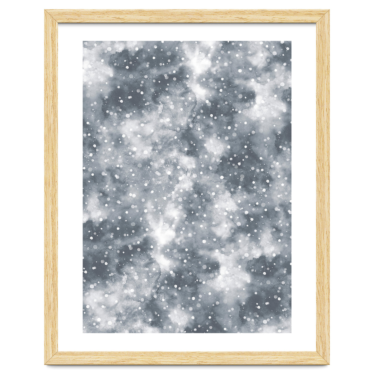 Abstract Winter Foggy Snow Gray White