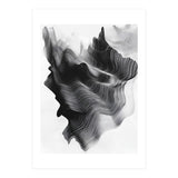 Abstract Black And White Wavy Lines Forming Organic Shapes (Print Only) thumbnail