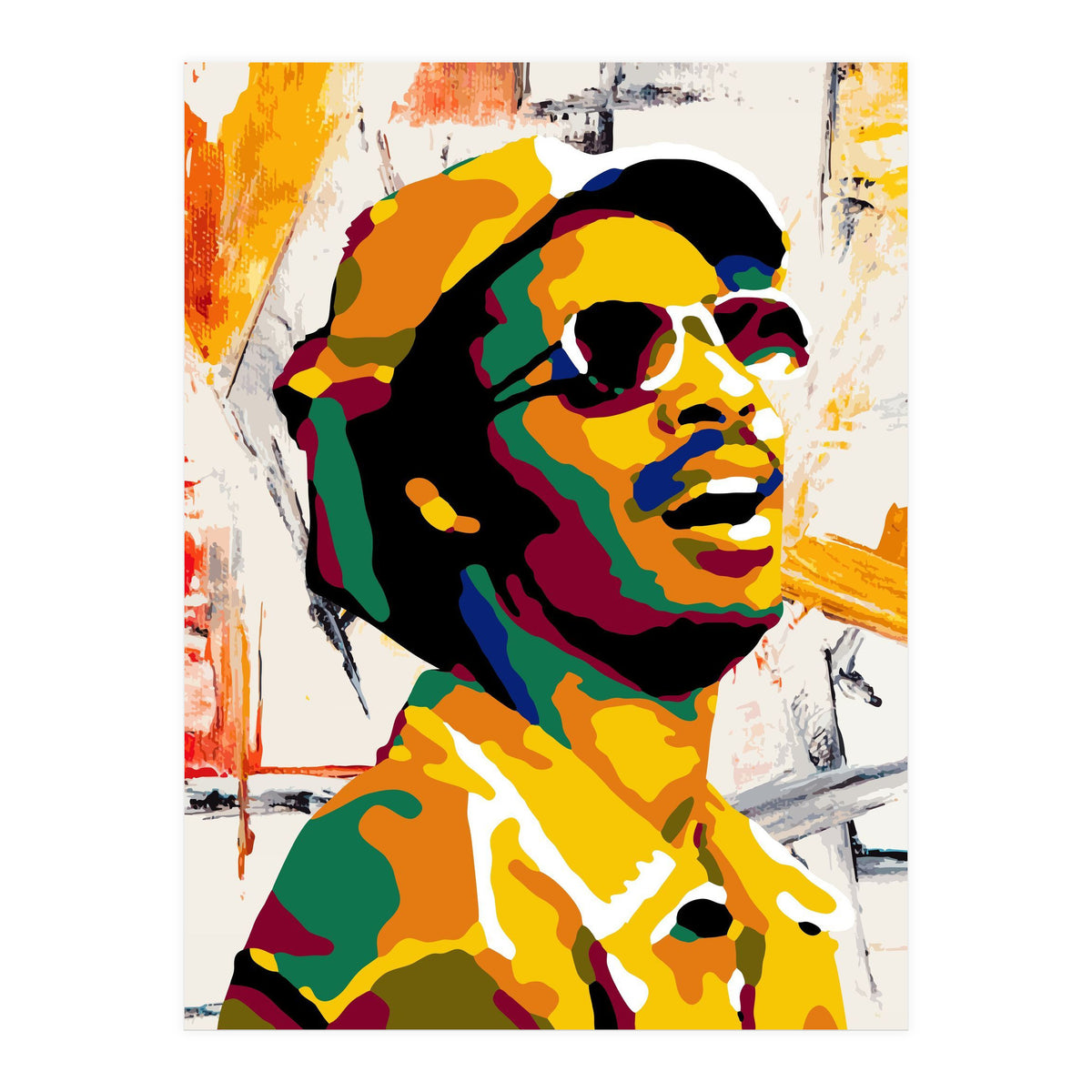Stevie Wonder Retro Pop Art 3 (Print Only)